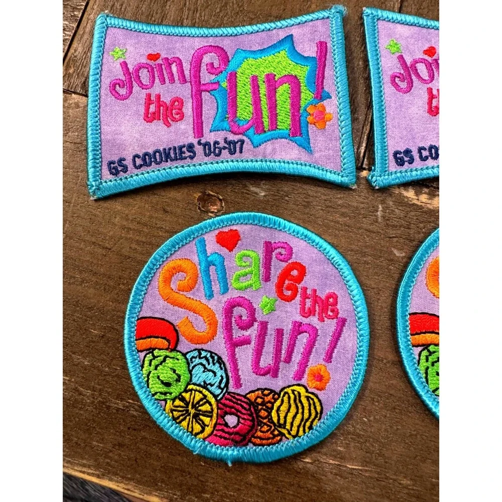 Girl Scouts 2006-07 Share the Fun Cookie Patch Lot of 6 GSUSA Goal Getter